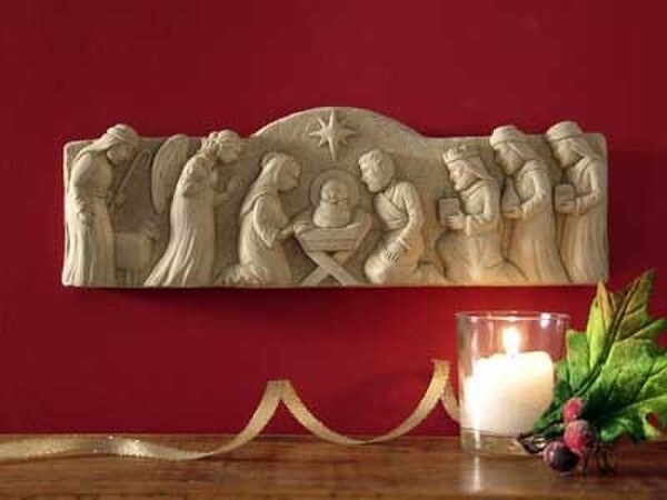 Away In The Manger Nativity Wall Plaque